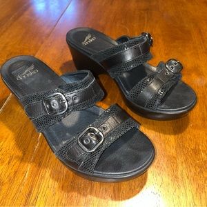 Dansko Black Sandals